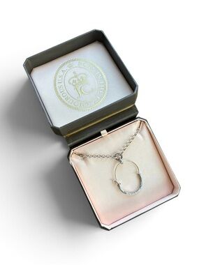 Juicy Couture “For Nice Girls Who Like Stuff” Charm Holder Necklace w/ Box